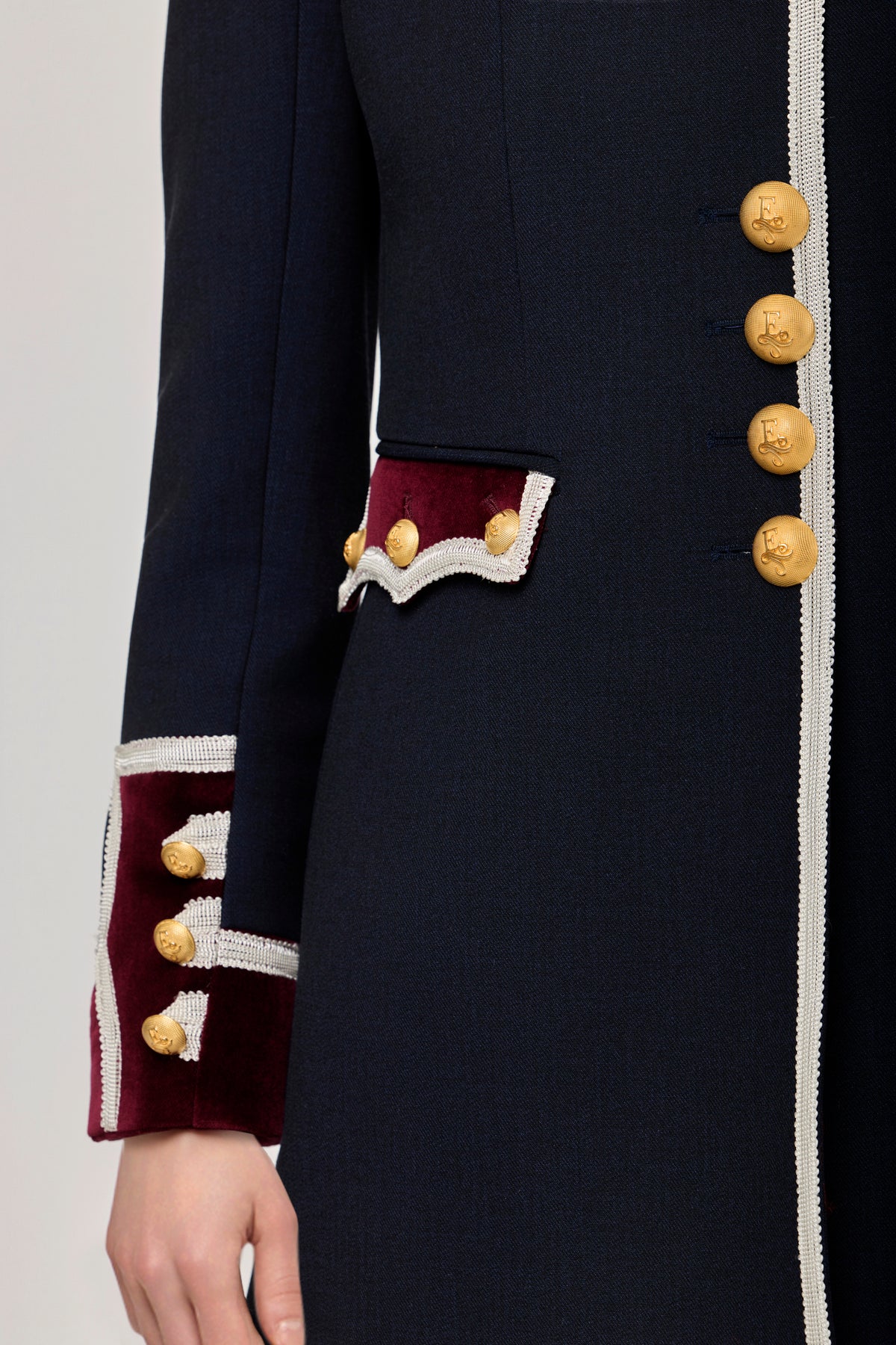 Blazer larga con detalles de terciopelo Bowie - Edición Limitada
