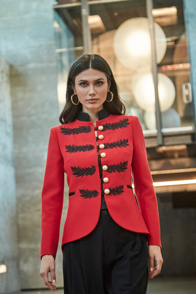 BLAZER MILITAR RENATA BLACK ROJO - THE EXTREME COLLECTION