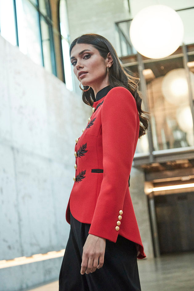 BLAZER MILITAR RENATA BLACK ROJO - THE EXTREME COLLECTION