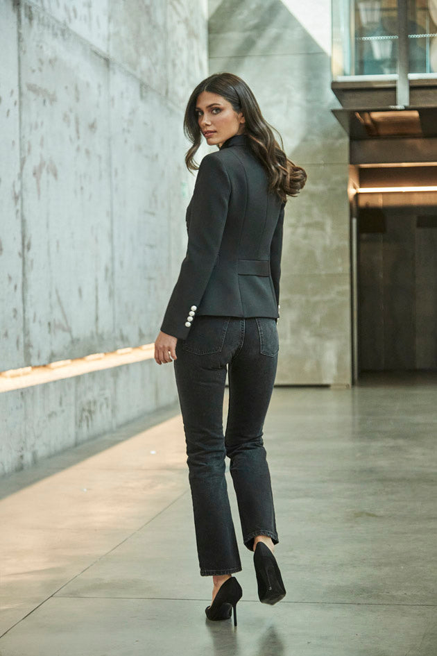BLAZER AZABACHE BORDADO FIORELLA-THE EXTREME COLLECTION
