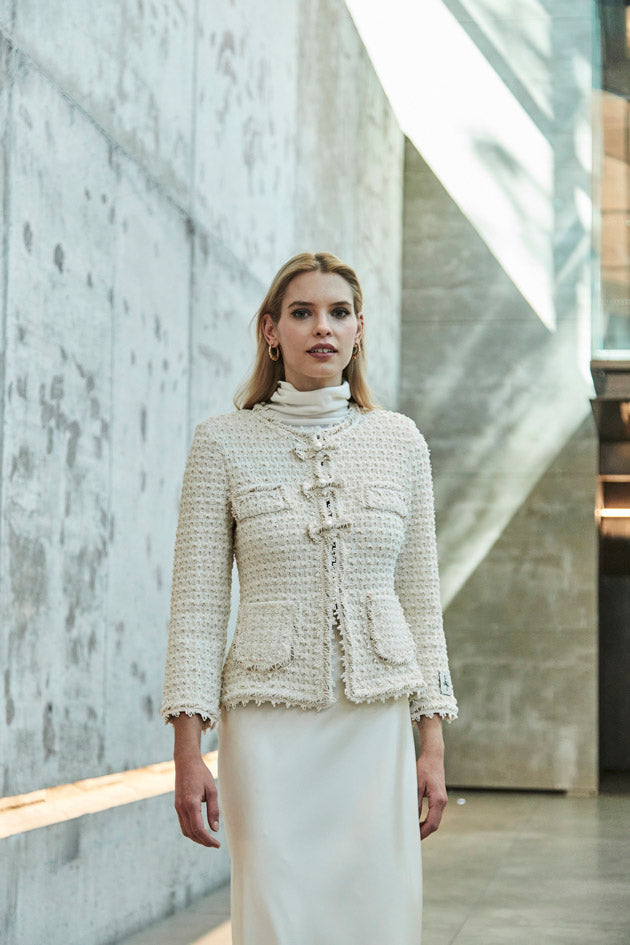 CHAQUETA TWEED CREMA LAZOS ZOE - THE EXTREME COLLECTION