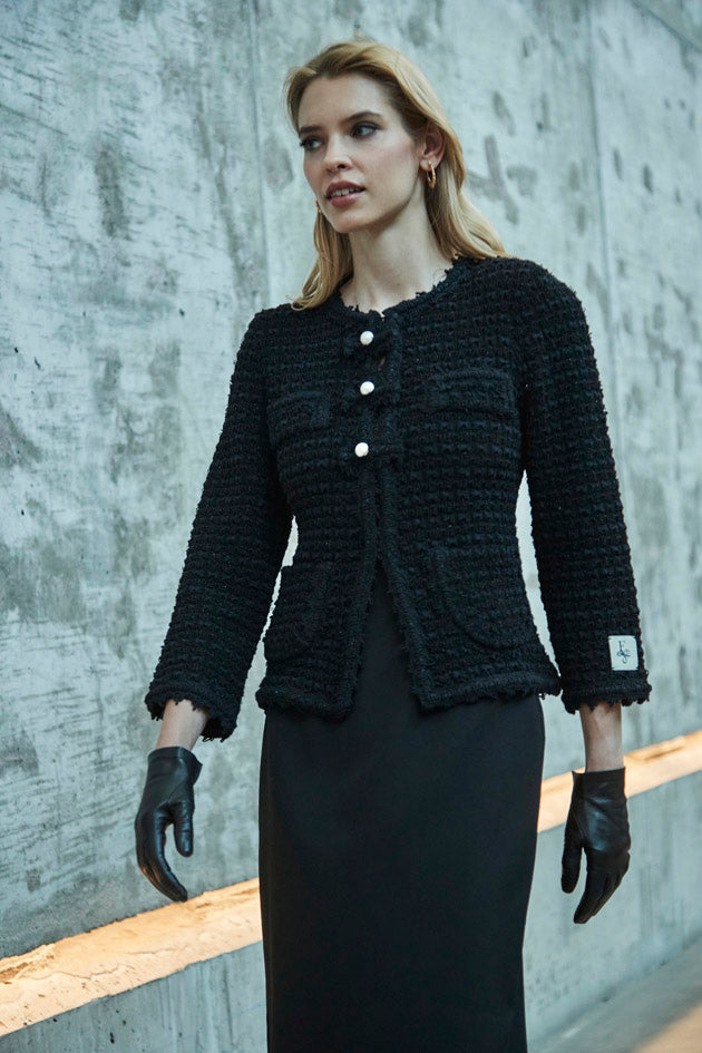 CHAQUETA TWEED AZABACHE LAZOS ZOE - THE EXTREME COLLECTION