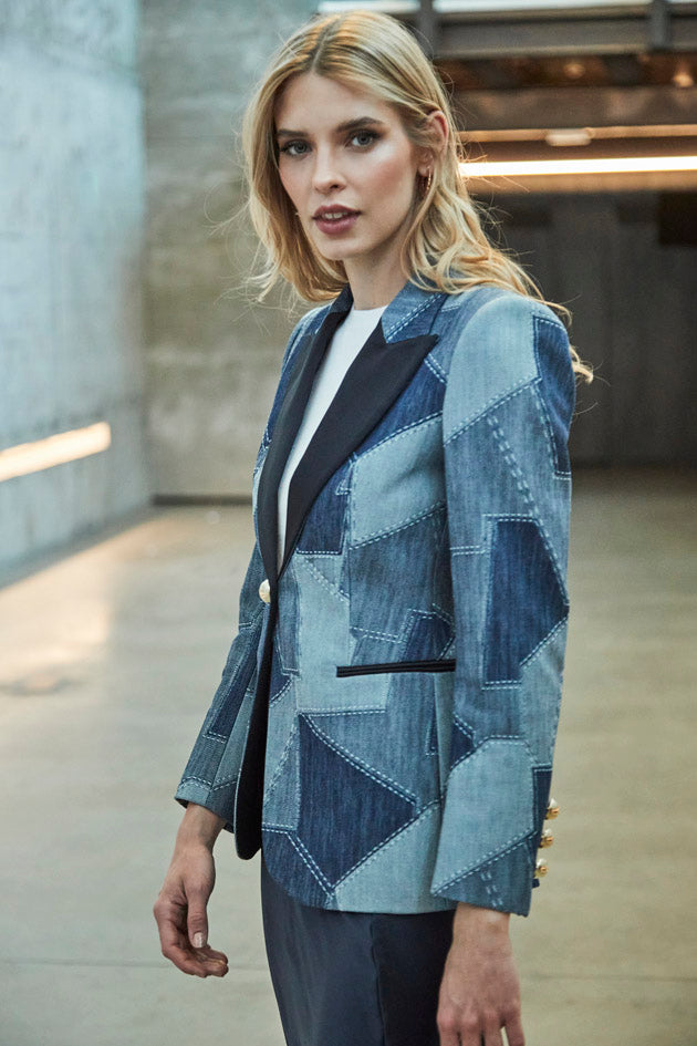 BLAZER DENIM PATCHWORK BLOSSOM - THE EXTREME COLLECTION
