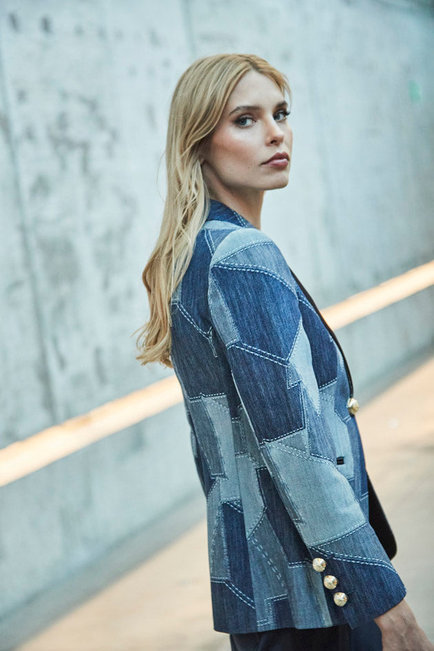 BLAZER DENIM PATCHWORK BLOSSOM - THE EXTREME COLLECTION