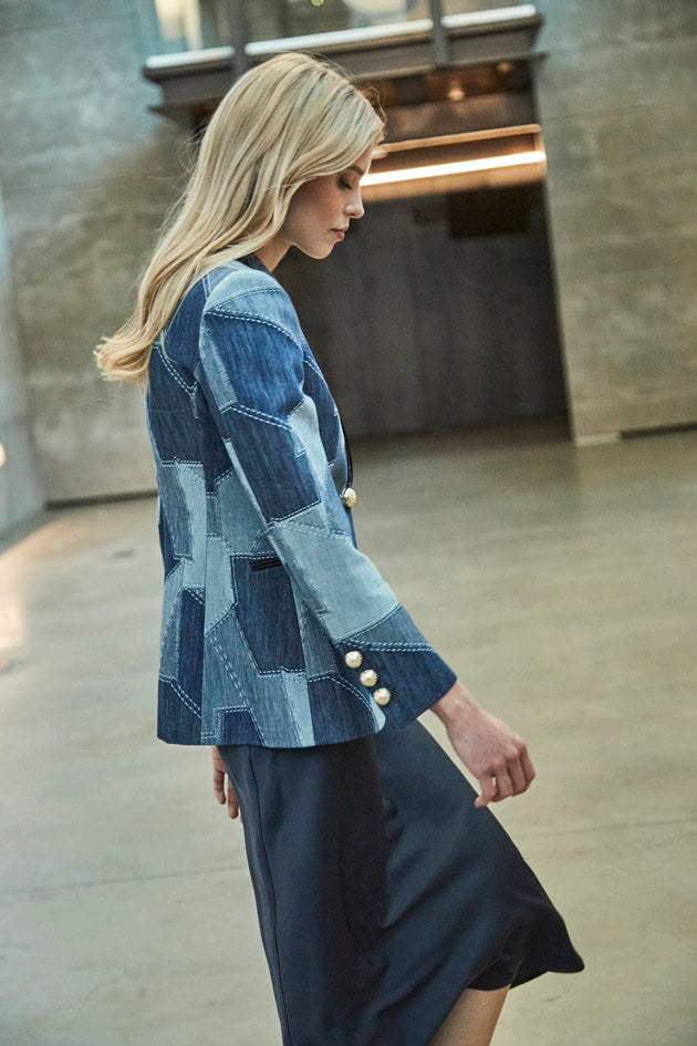 BLAZER DENIM PATCHWORK BLOSSOM - THE EXTREME COLLECTION