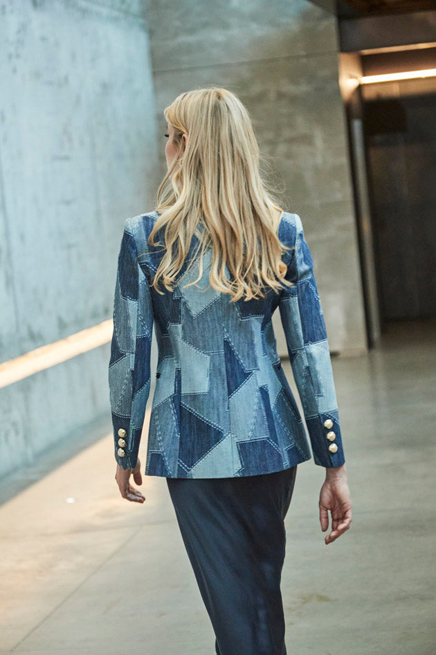 BLAZER DENIM PATCHWORK BLOSSOM - THE EXTREME COLLECTION