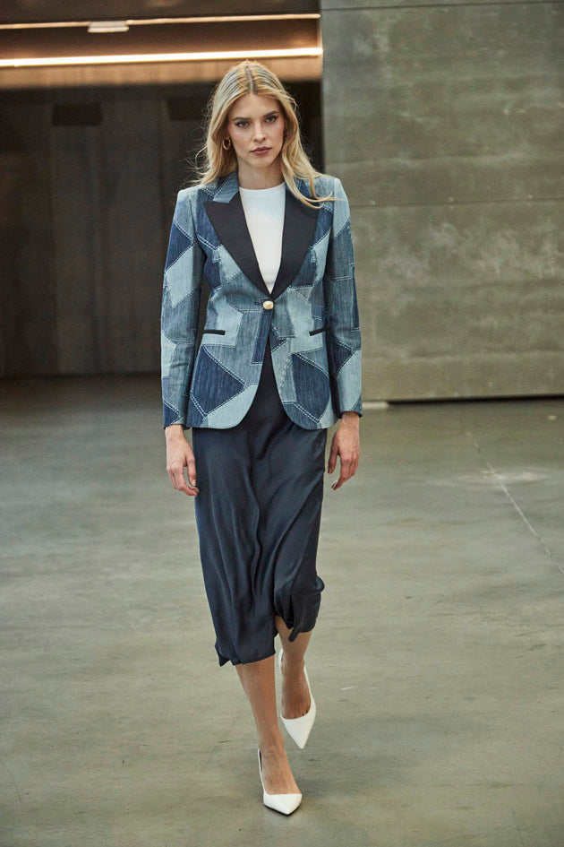 BLAZER DENIM PATCHWORK BLOSSOM - THE EXTREME COLLECTION