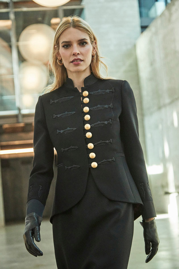 BLAZER BORDADO PECES NUVOLA BLACK - THE EXTREME COLLECTION