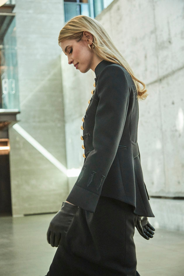 BLAZER BORDADO PECES NUVOLA BLACK - THE EXTREME COLLECTION