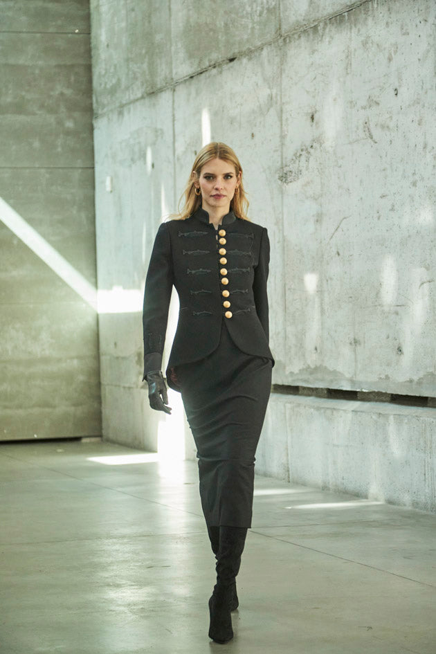 BLAZER BORDADO PECES NUVOLA BLACK - THE EXTREME COLLECTION