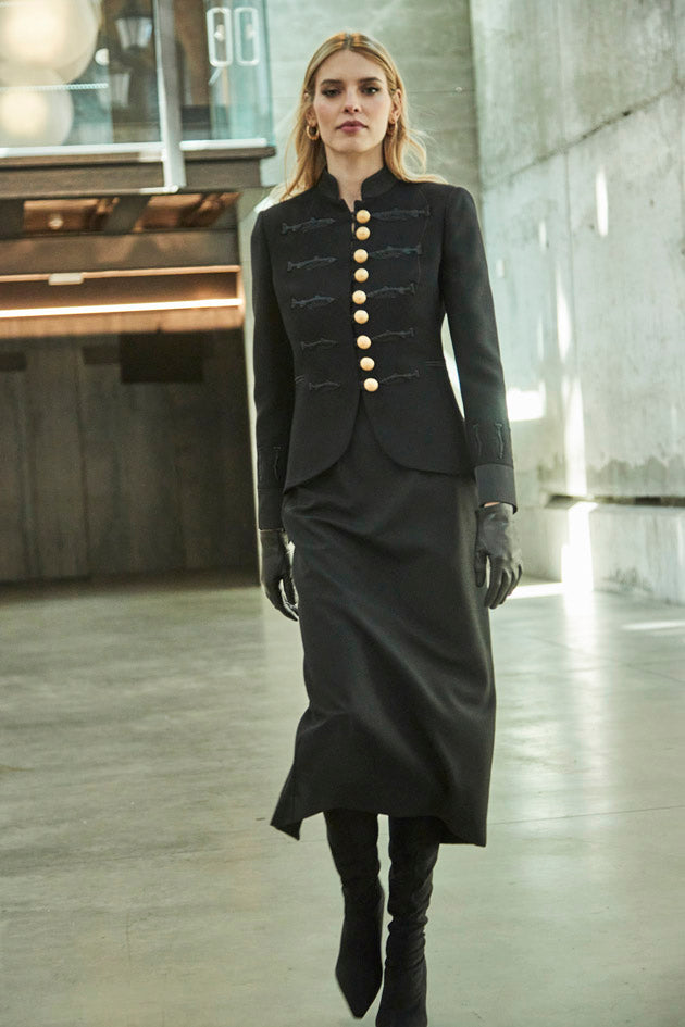 BLAZER BORDADO PECES NUVOLA BLACK - THE EXTREME COLLECTION