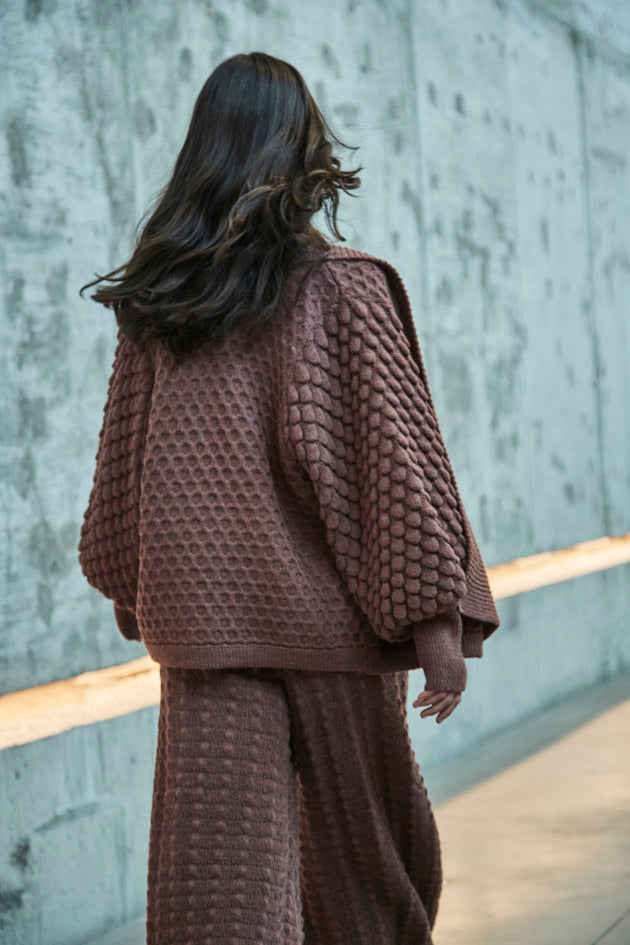 CHAQUETA CORTA ALPACA Y MERINA OLIVIER