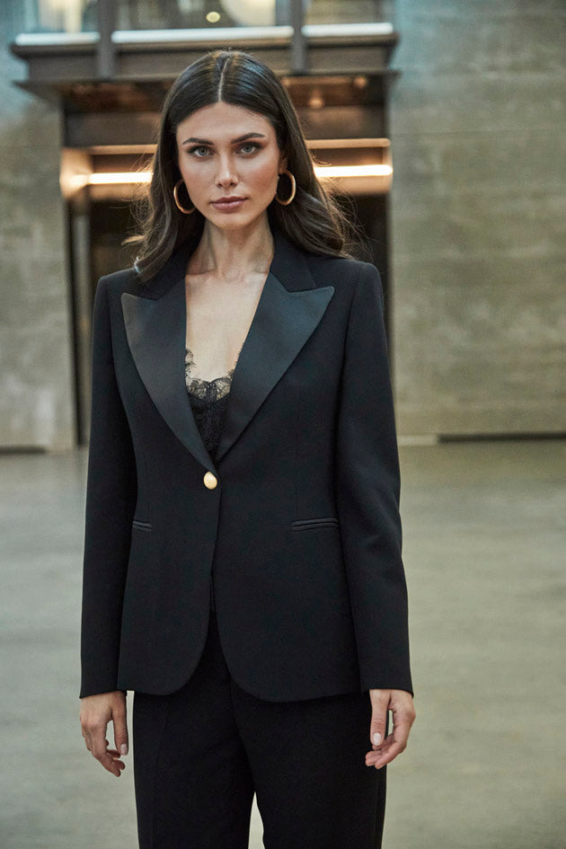 BLAZER SOLAPA RASO AZABACHE CARLOTTA-THE EXTREME COLLECTION
