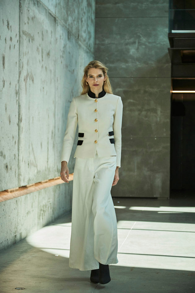 BLAZER MARFIL CON DOBLE BOLSILLO BASTIAN - THE EXTREME COLLECTION