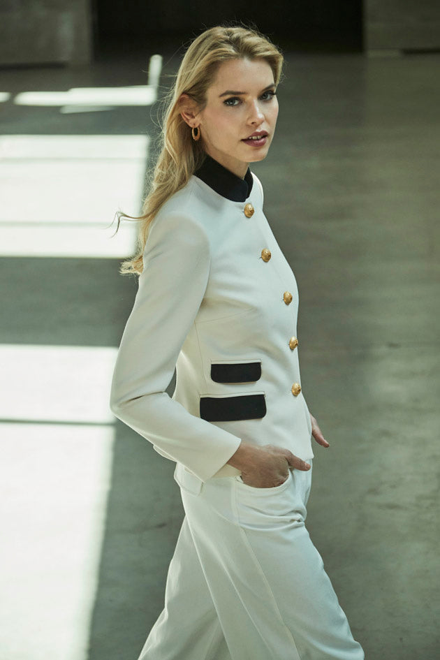 BLAZER MARFIL CON DOBLE BOLSILLO BASTIAN - THE EXTREME COLLECTION