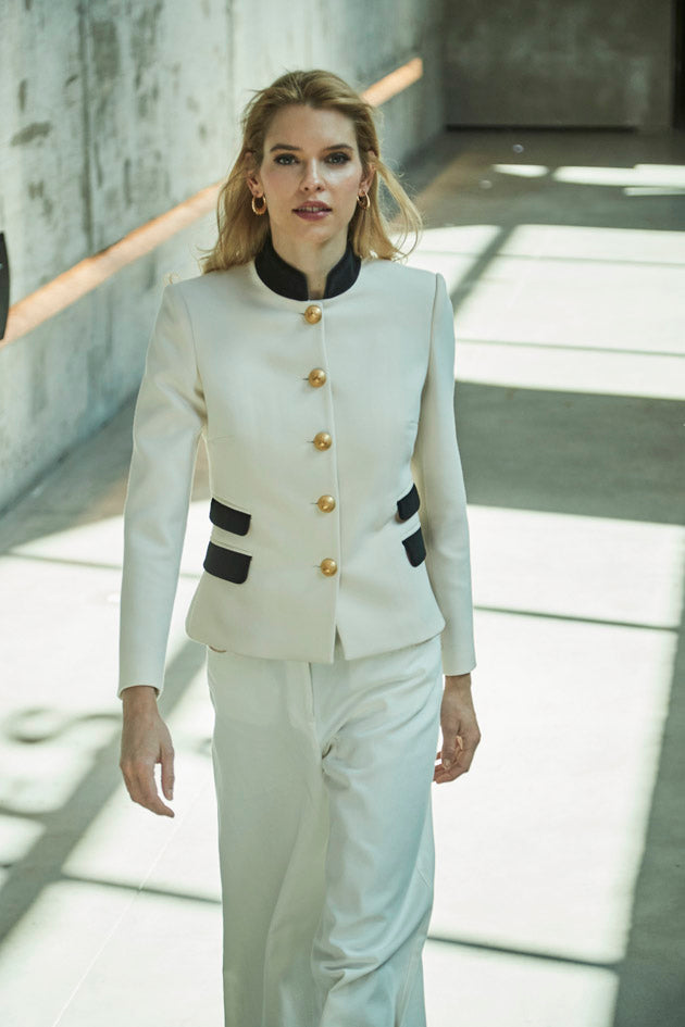 BLAZER MARFIL CON DOBLE BOLSILLO BASTIAN - THE EXTREME COLLECTION