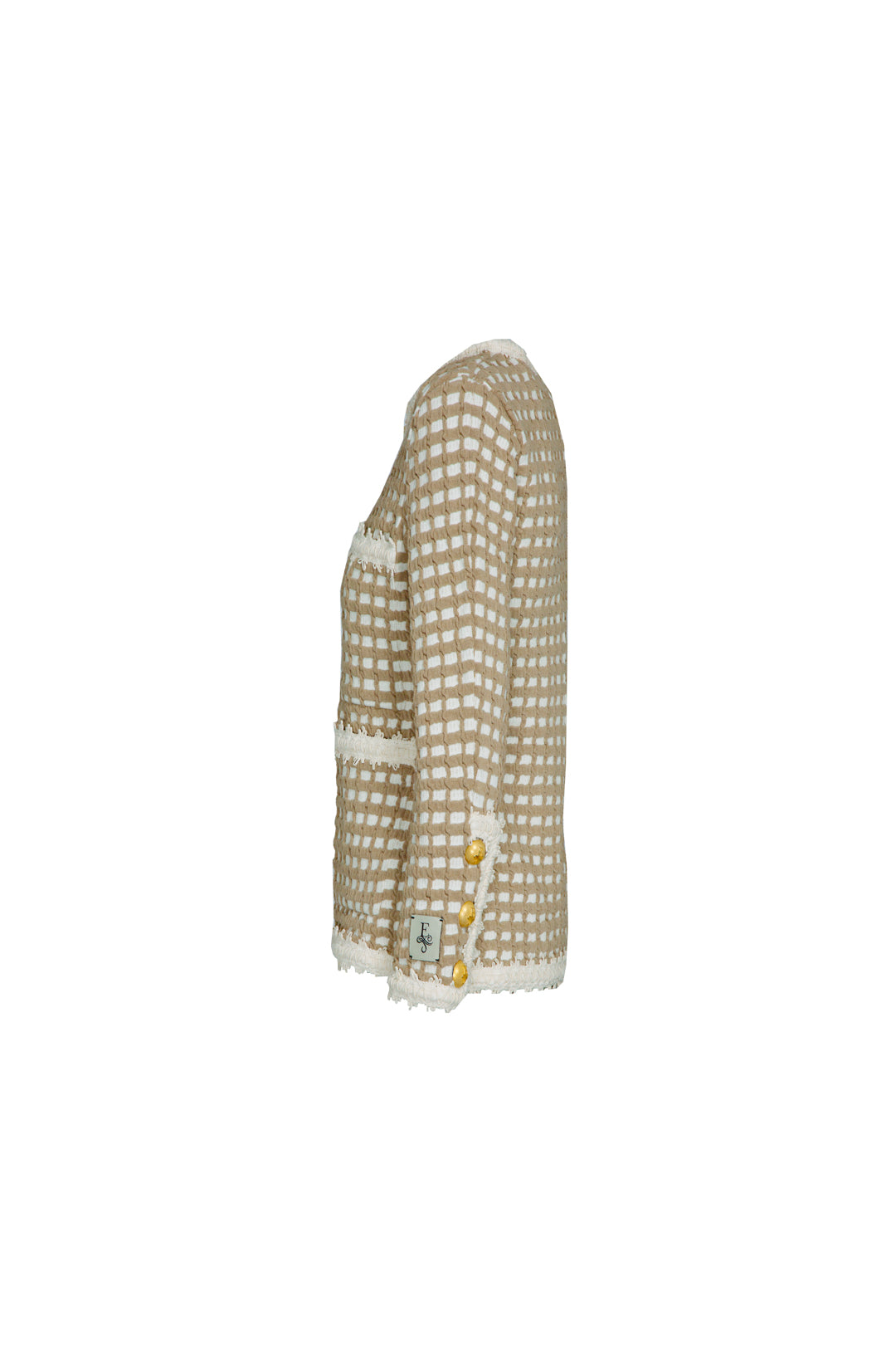 CHAQUETA CUADROS CAMEL YVES
