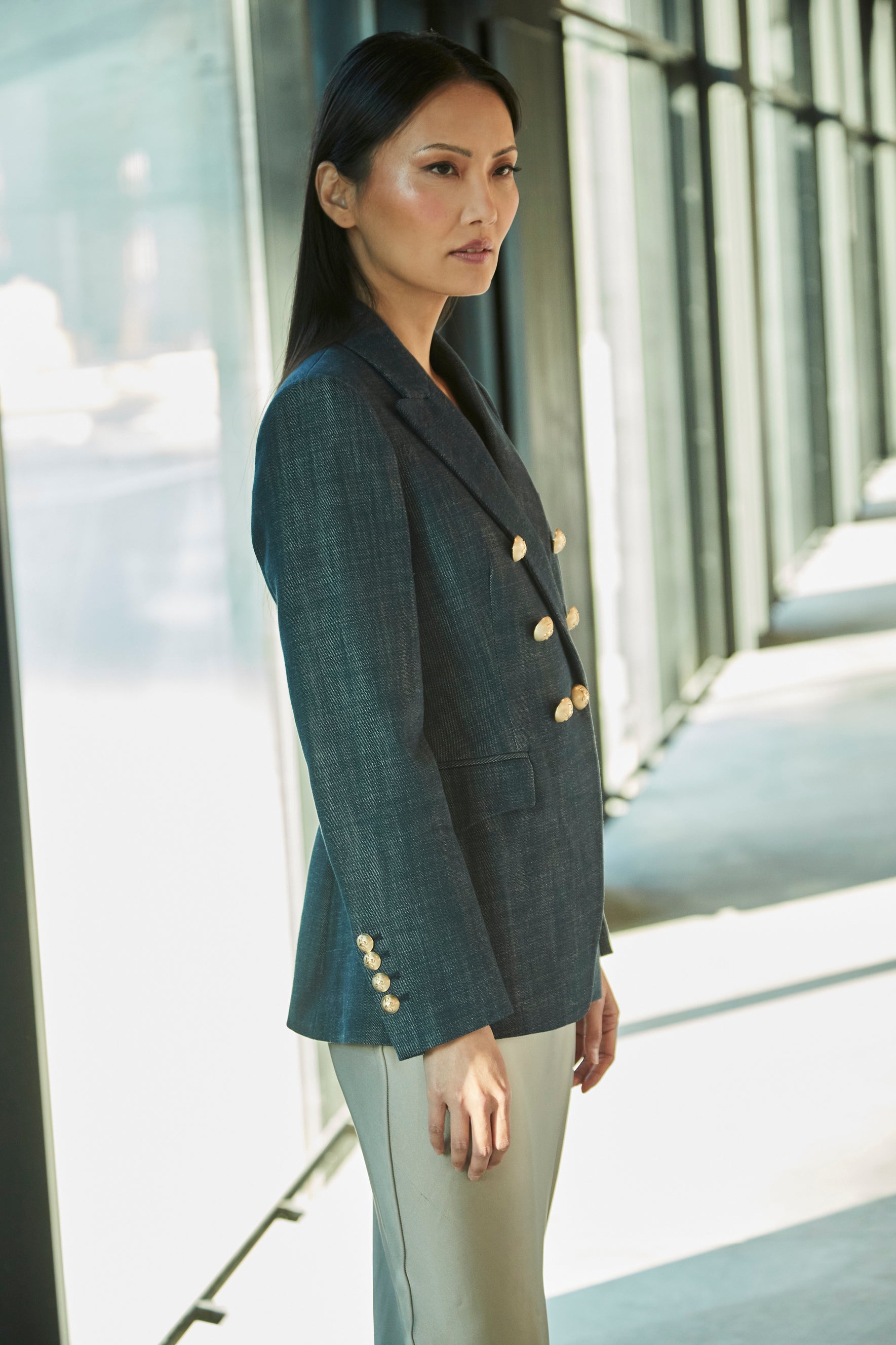 BLAZER CRUZADA DENIM PIETRO