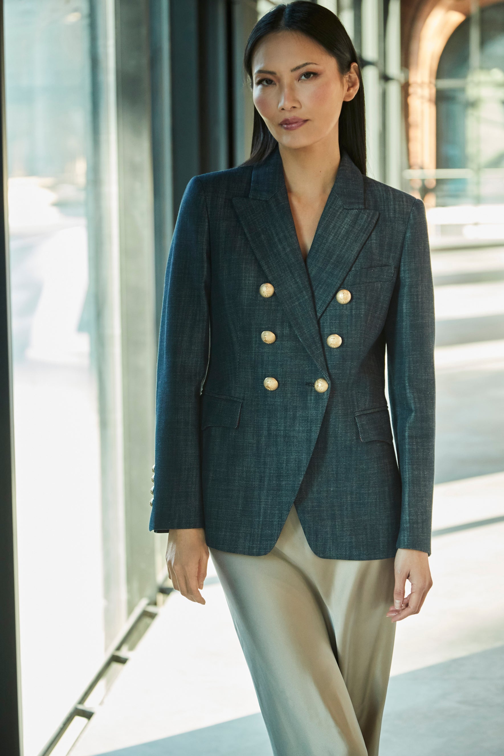 BLAZER CRUZADA DENIM PIETRO