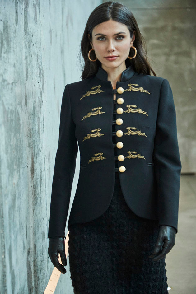 BLAZER AZABACHE BORDADO STAR RABBIT