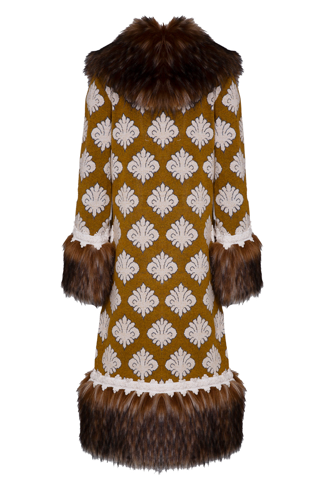 ABRIGO LARGO ALPACA MIEL OLIVE