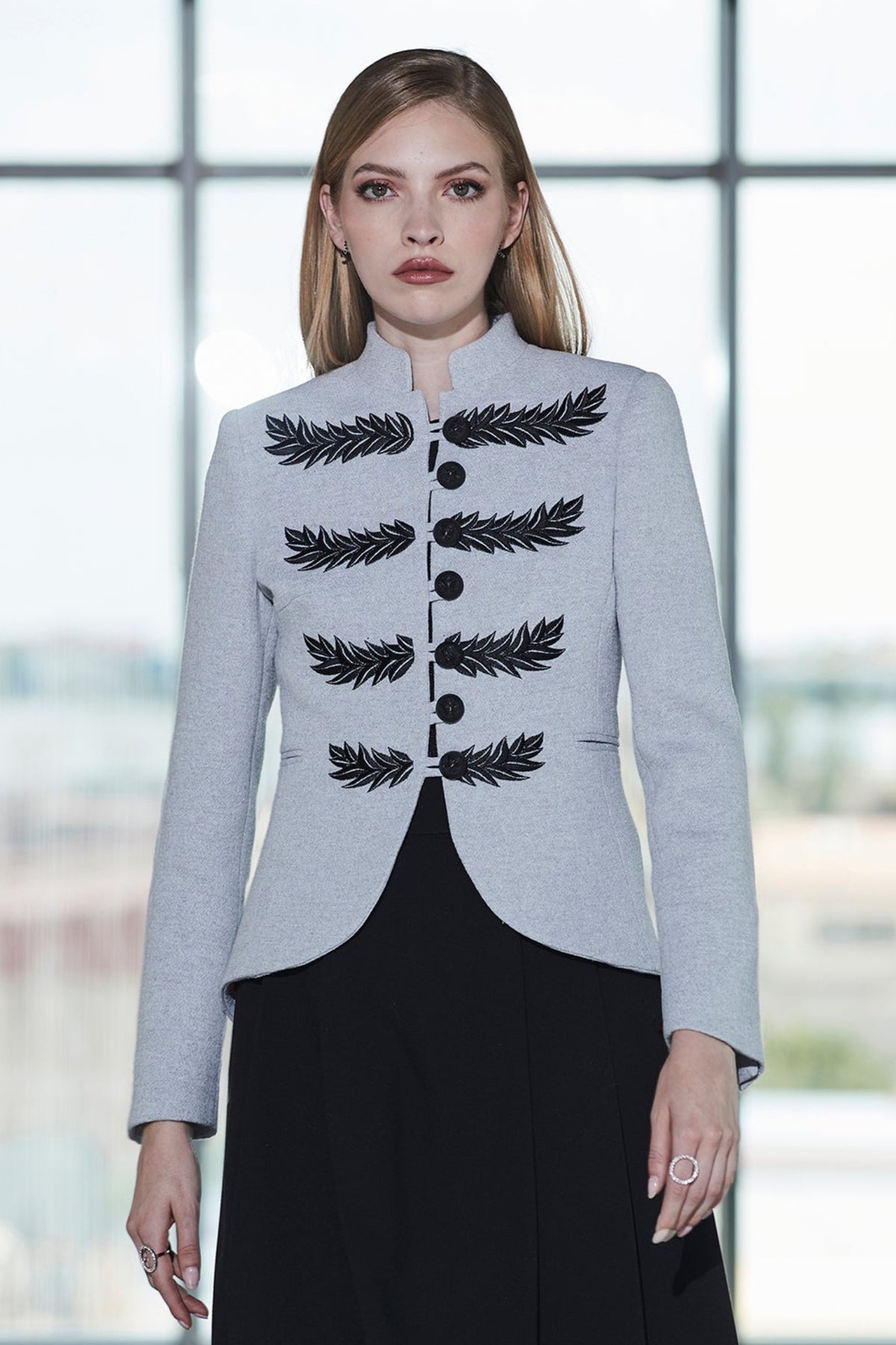 Blazer gris perla Renata Cipriani - Edición Limitada