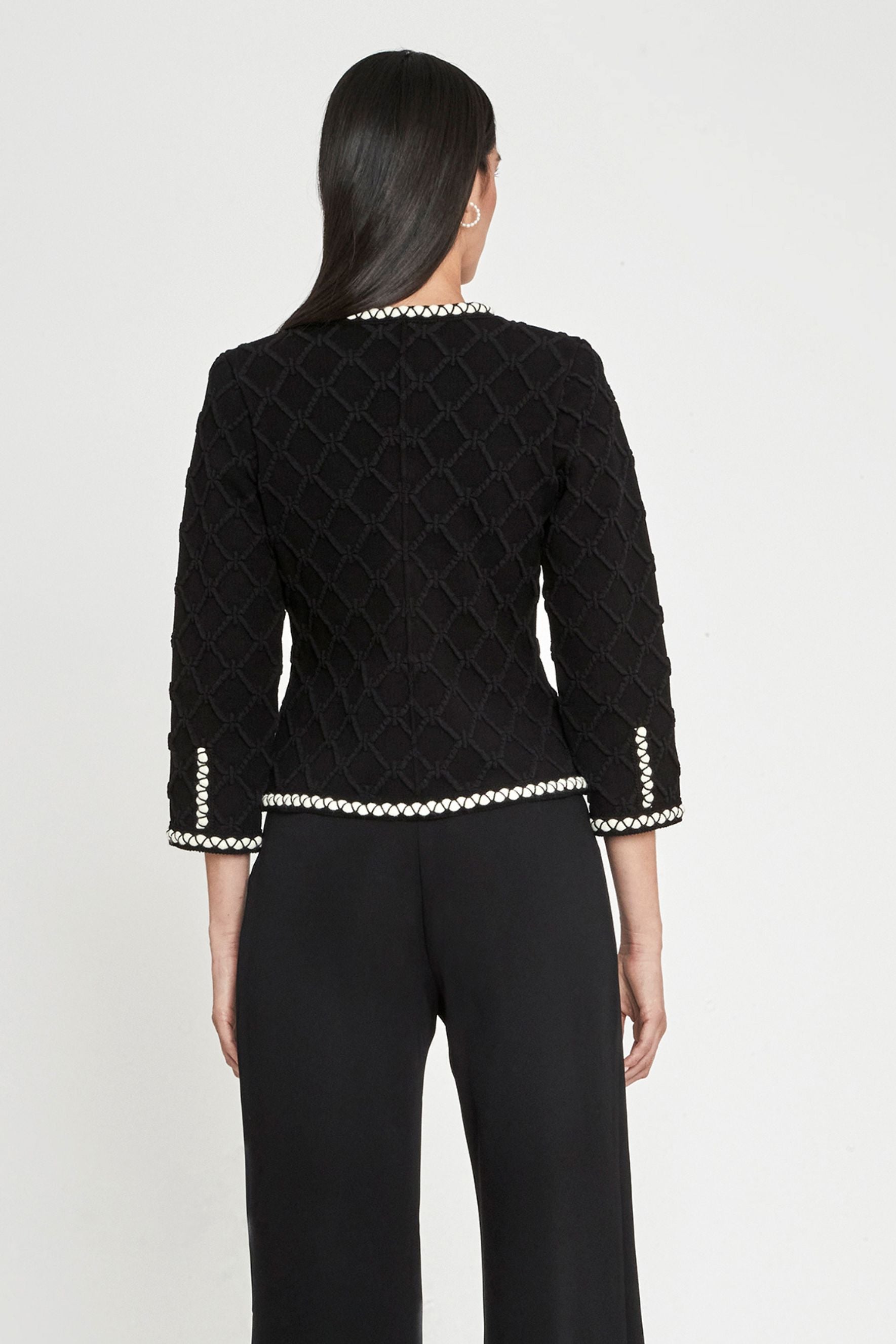 CHAQUETA CORTA TWEED AZABACHE GAJA