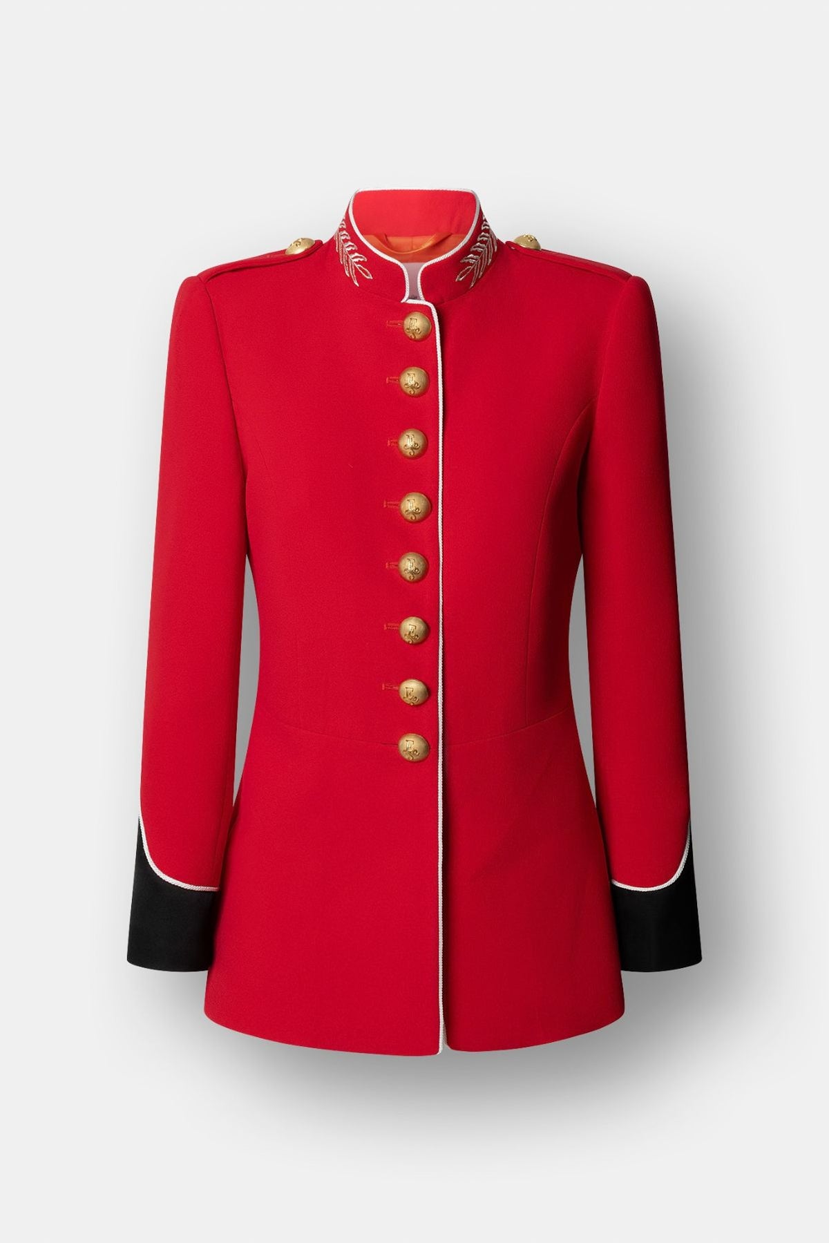Blazer roja de estilo militar Dominique - Edición Limitada