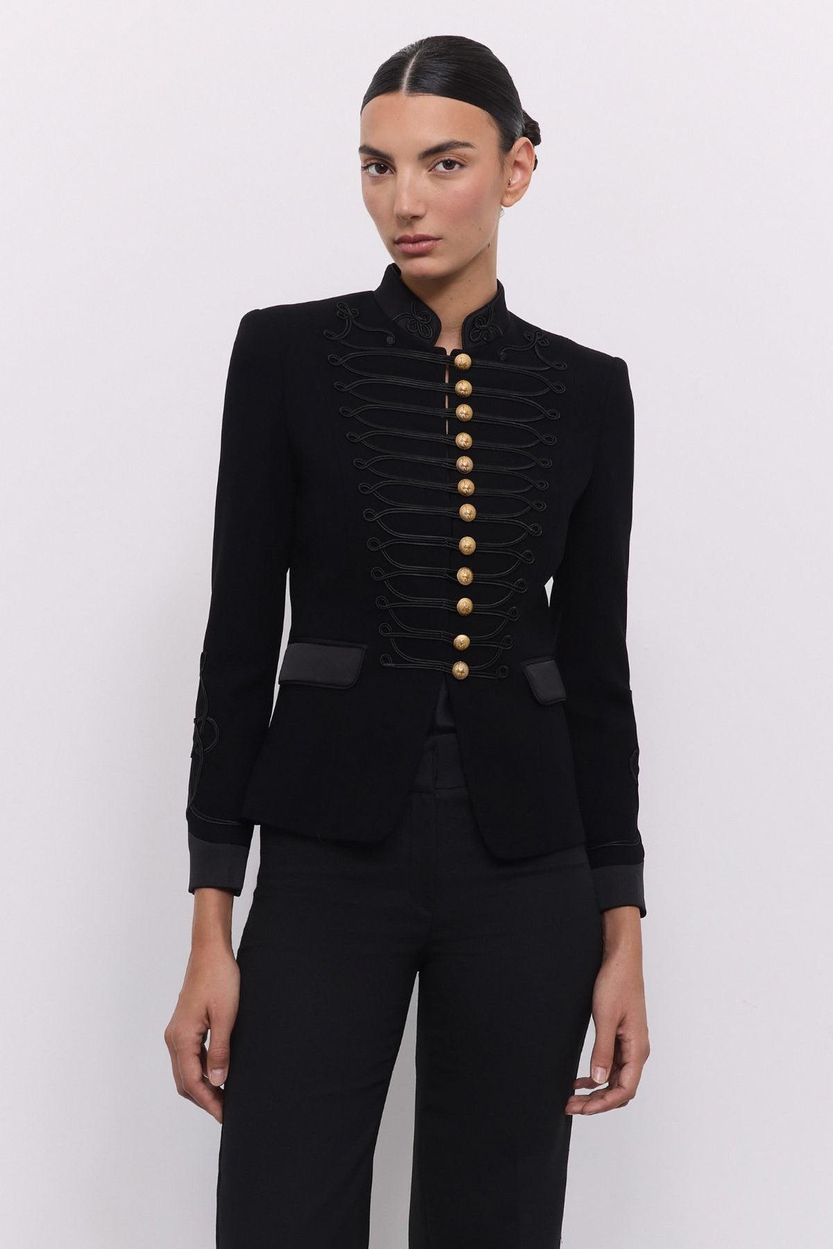 Blazer militar negra Isaura Black 01 - Edición Limitada