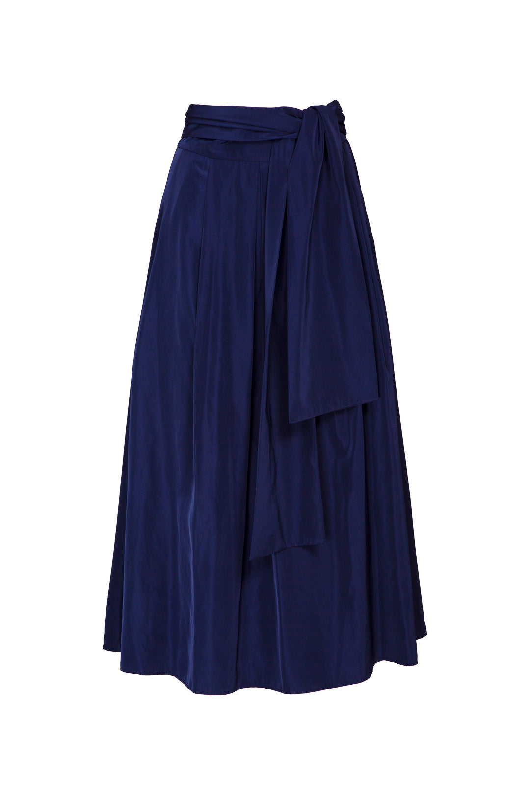 FALDA MIDI TAFETA INDIGO