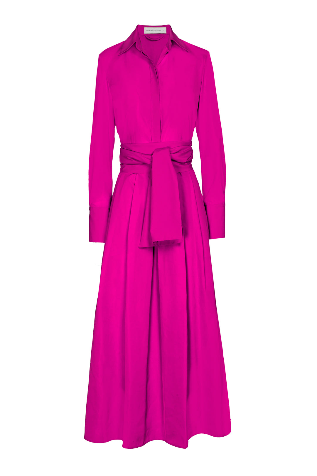 VESTIDO LISO CINTURON FUCHSIA CORNELIA