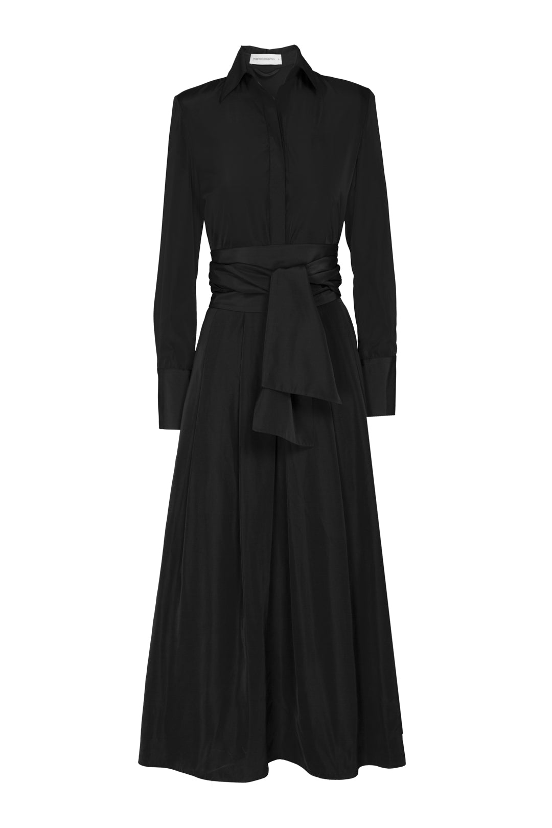 VESTIDO LISO CINTURÓN NEGRO CORNELIA
