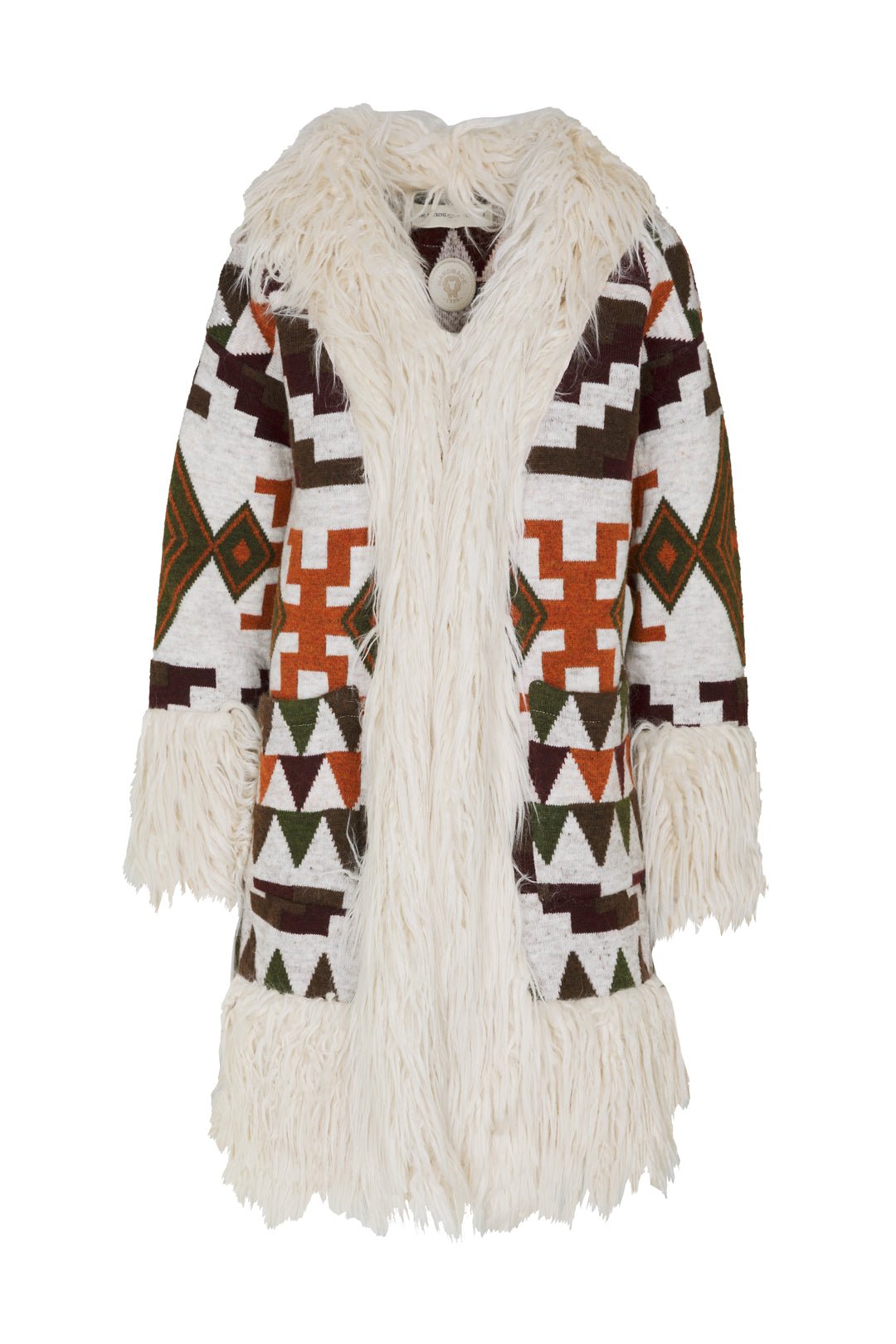 ABRIGO ETNICO BEIGE PELO RENEE - THE EXTREME COLLECTION