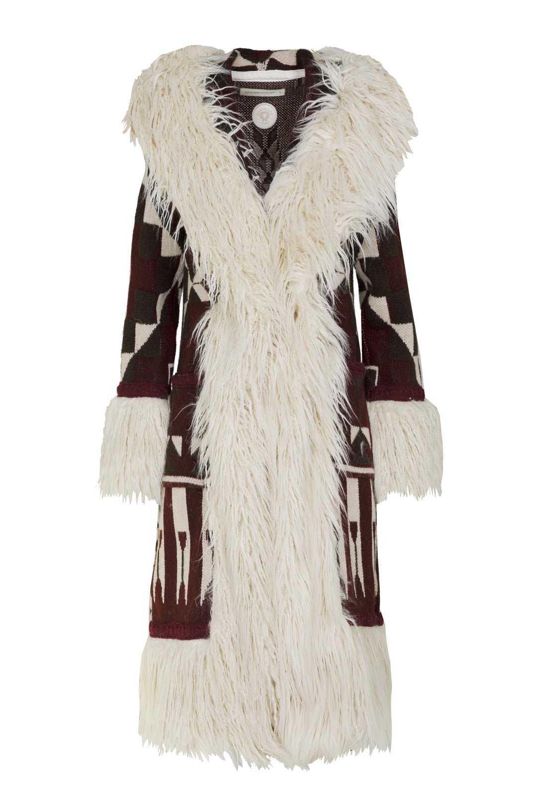 ABRIGO LARGO ALPACA MERLOT ODETA - THE EXTREME COLLECTION