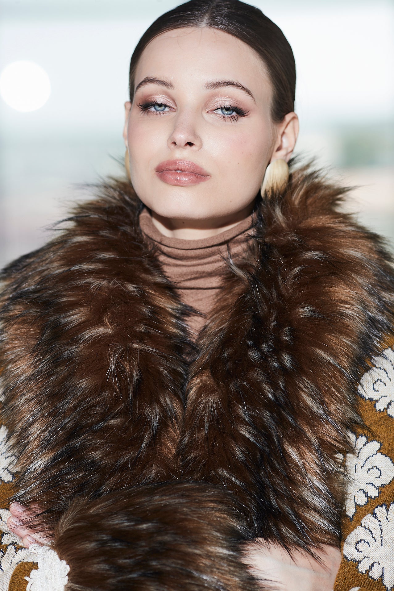 ABRIGO LARGO ALPACA MIEL OLIVE - THE EXTREME COLLECTION