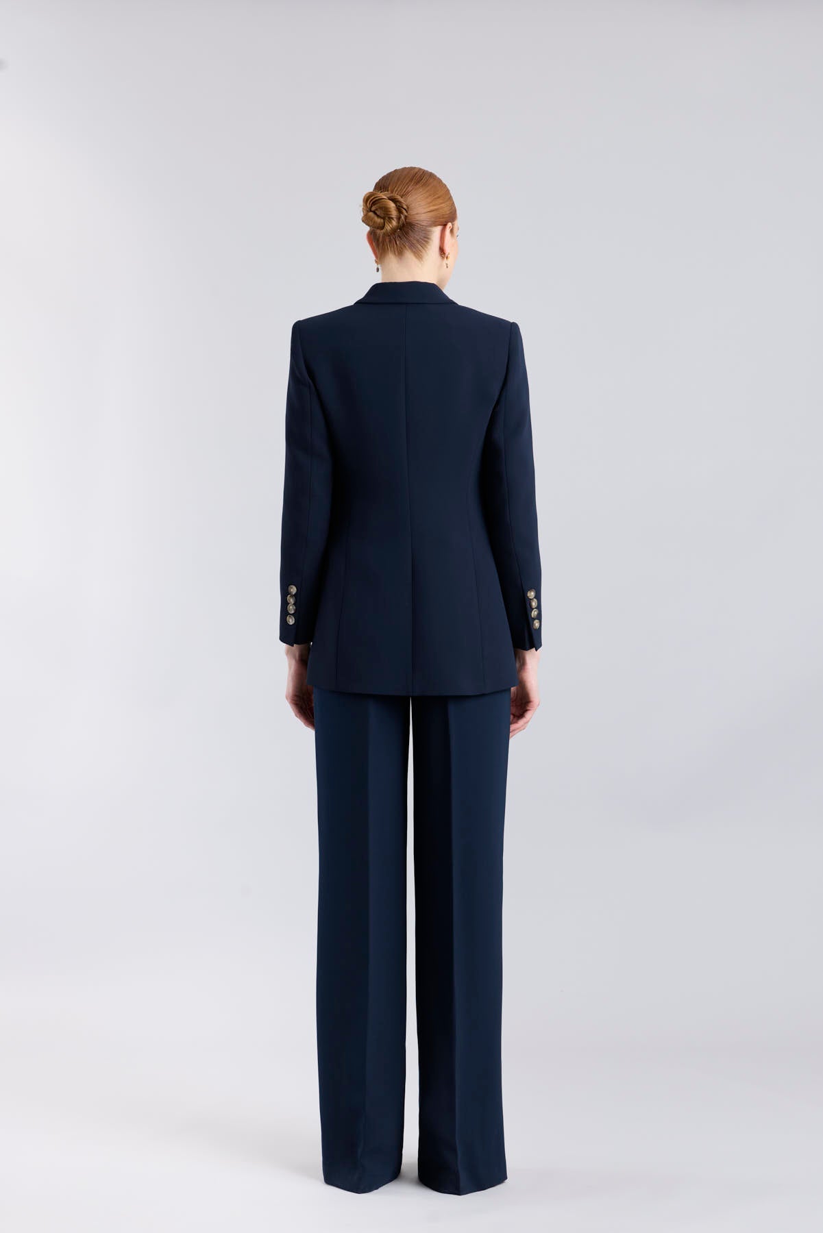 Blazer azul marino doble botonadura Lafayette con botones de corozo.