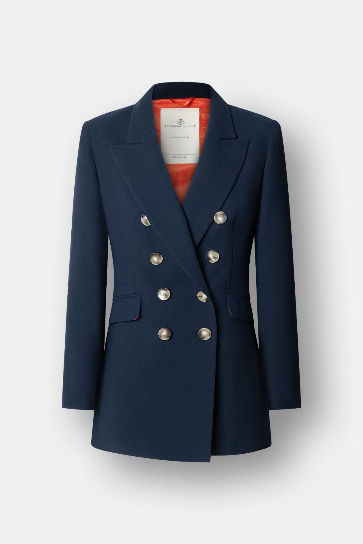 Blazer azul marino doble botonadura Lafayette con botones de corozo.