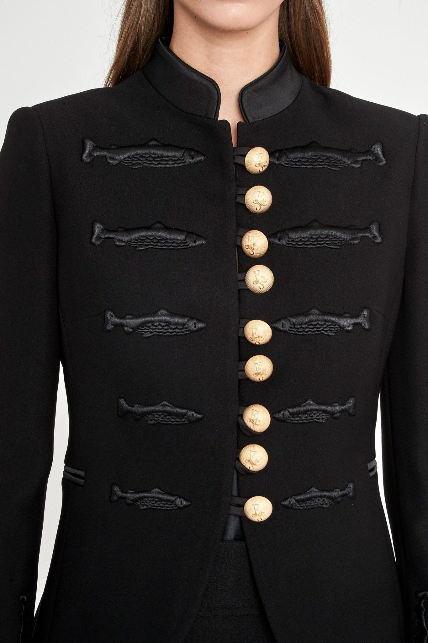 BLAZER BORDADO PECES NUVOLA BLACK - THE EXTREME COLLECTION