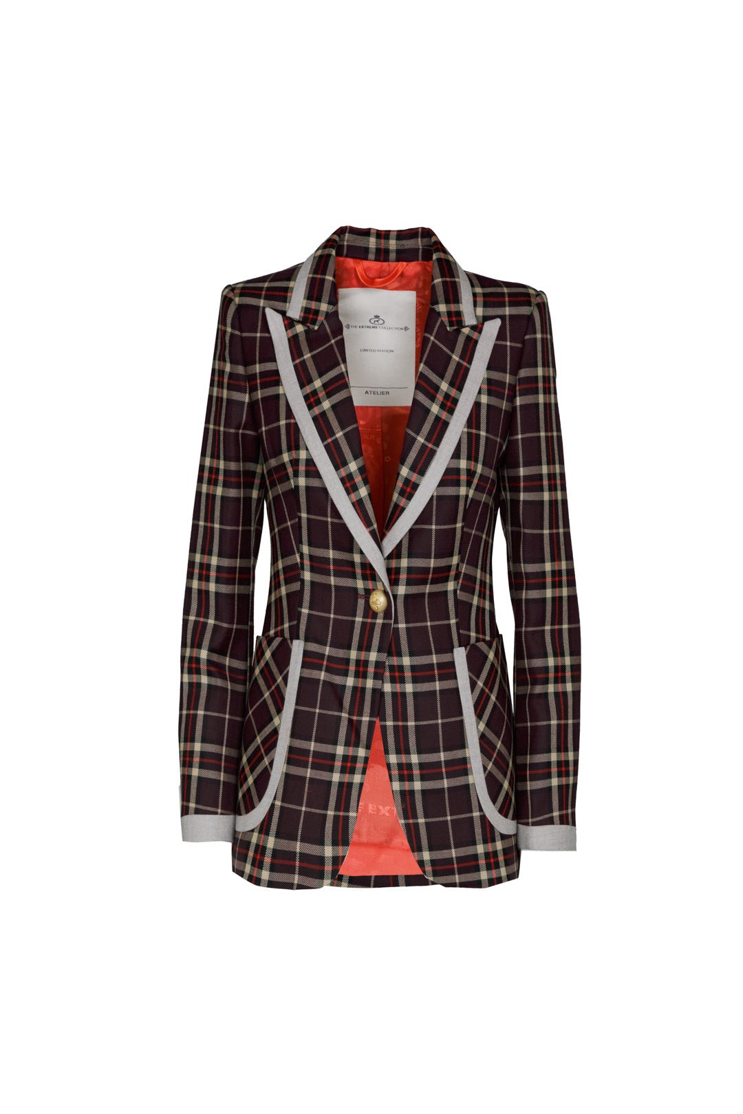 BLAZER CUADRO ESCOCES MERLOT BLACKBERRY - THE EXTREME COLLECTION