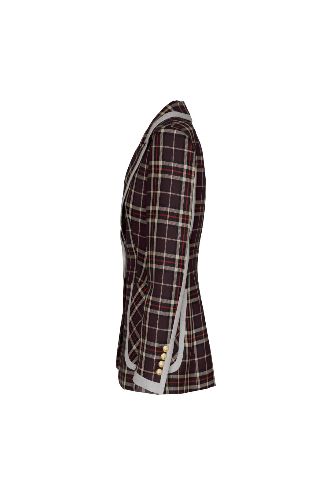 BLAZER CUADRO ESCOCES MERLOT BLACKBERRY - THE EXTREME COLLECTION