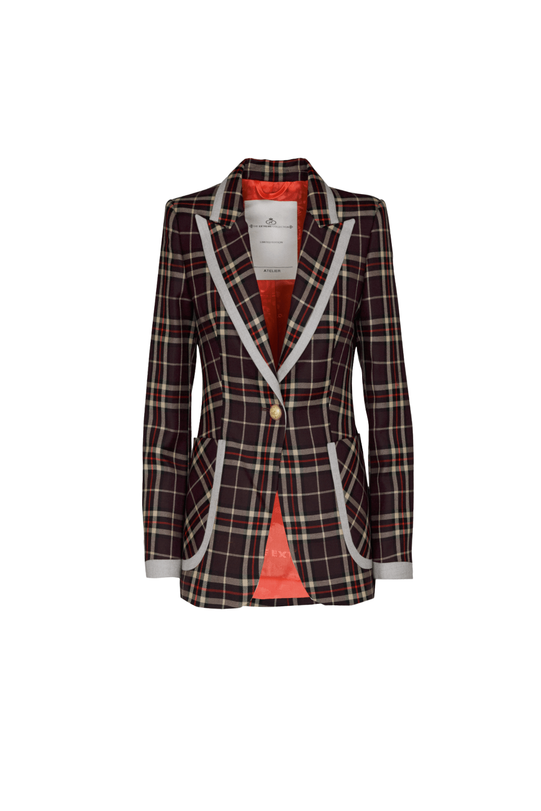 BLAZER CUADRO ESCOCES MERLOT BLACKBERRY - THE EXTREME COLLECTION