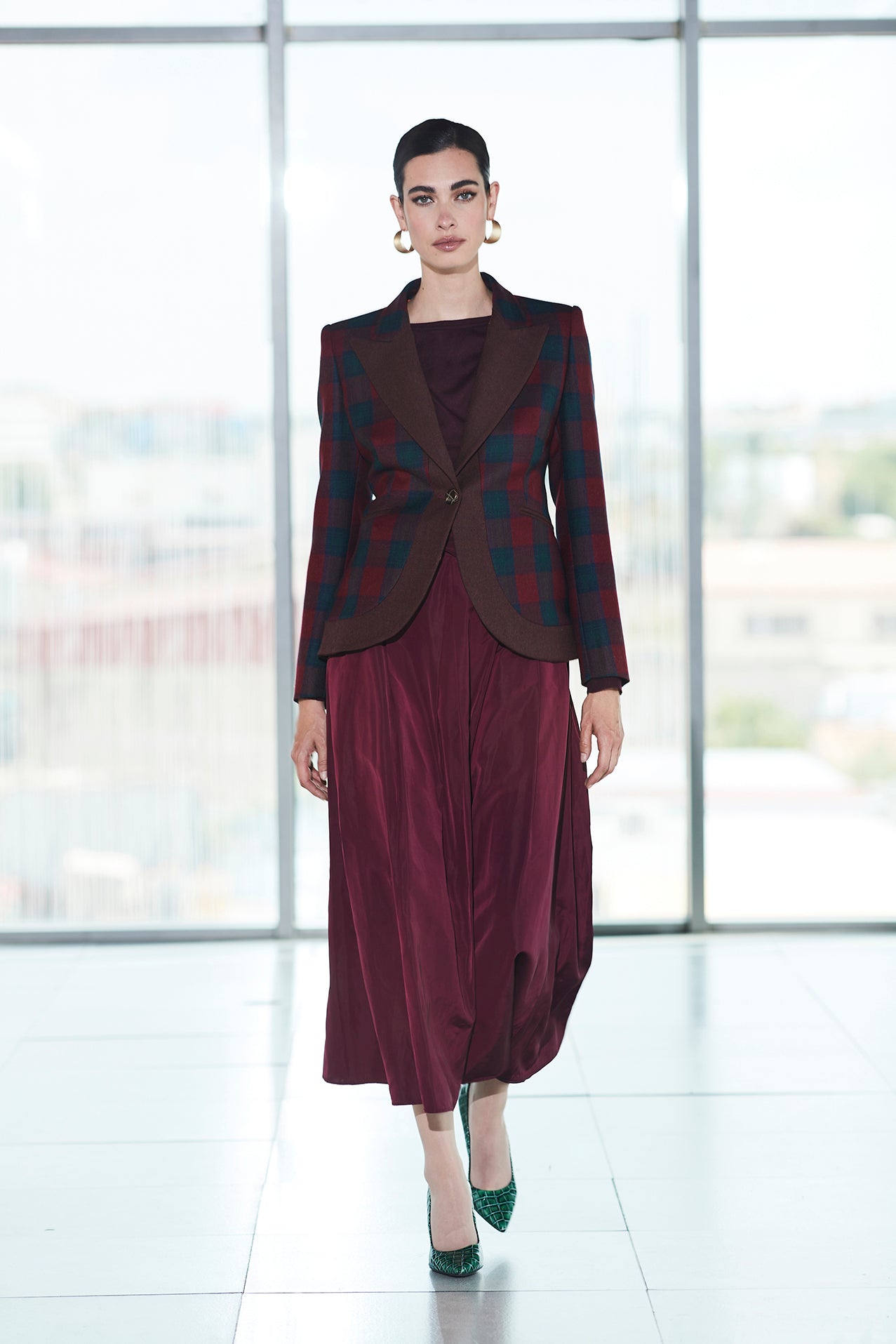 BLAZER CUADRO MERLOT CAMERON CLAN - THE EXTREME COLLECTION