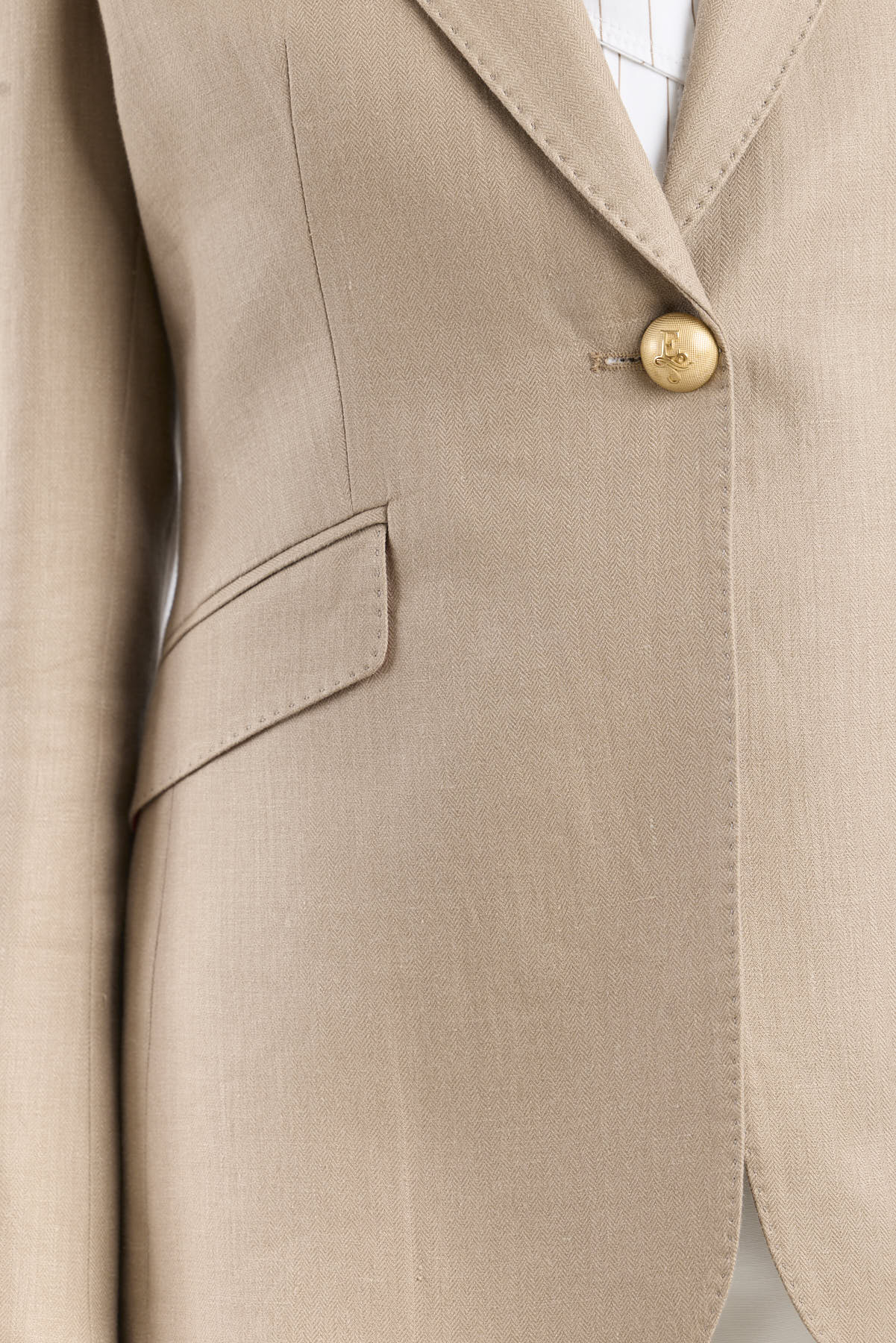 Blazer de lino avellana Leonetta - Edición Limitada - THE EXTREME COLLECTION