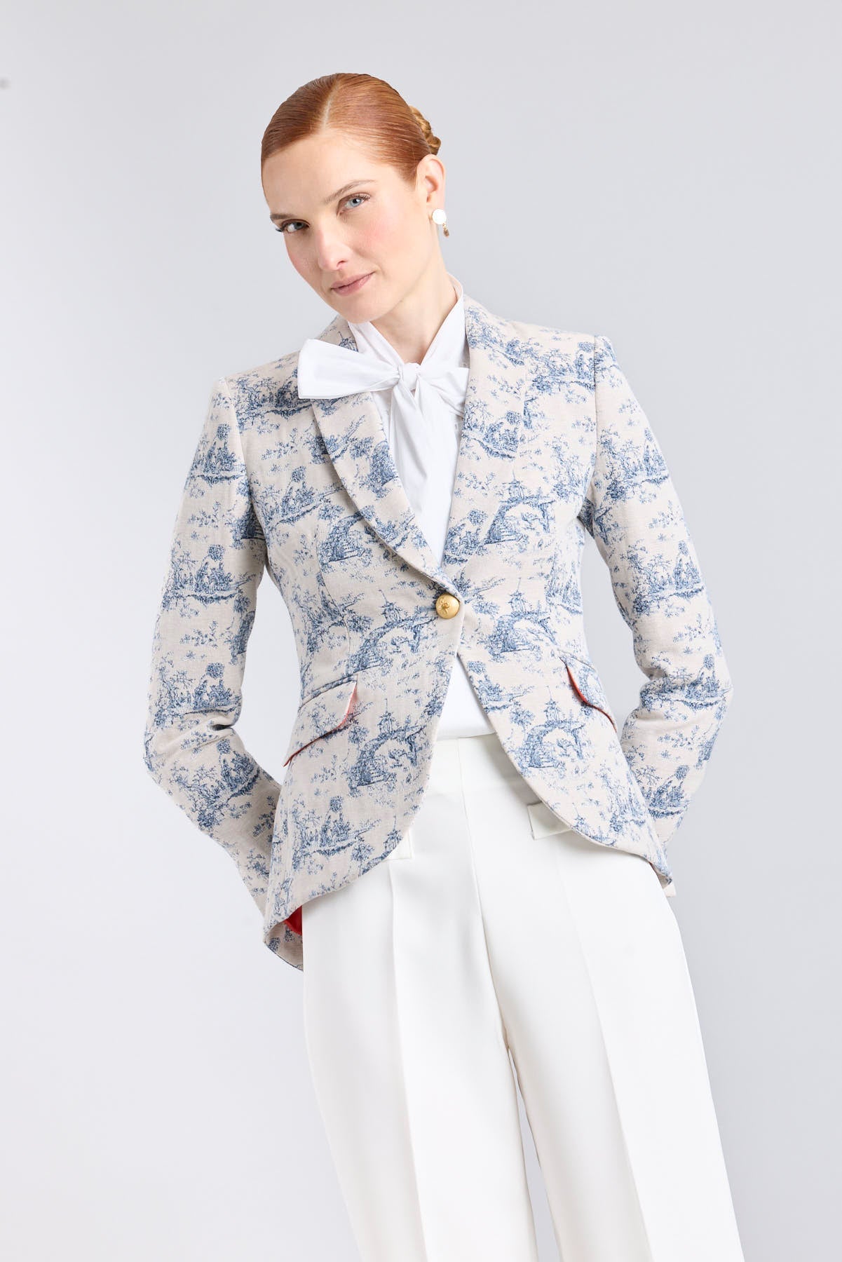 Blazer estampado azul Toile de Jouy - Edición Limitada - THE EXTREME COLLECTION