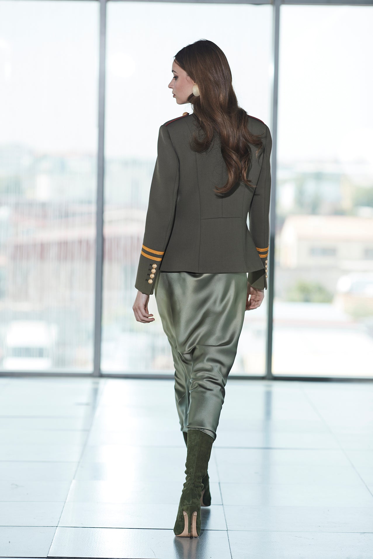 BLAZER MILITAR VERDE CLAUDIA LONDON - THE EXTREME COLLECTION