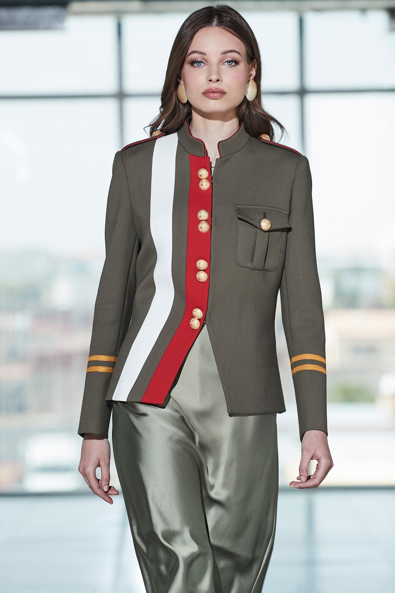 BLAZER MILITAR VERDE CLAUDIA LONDON - THE EXTREME COLLECTION