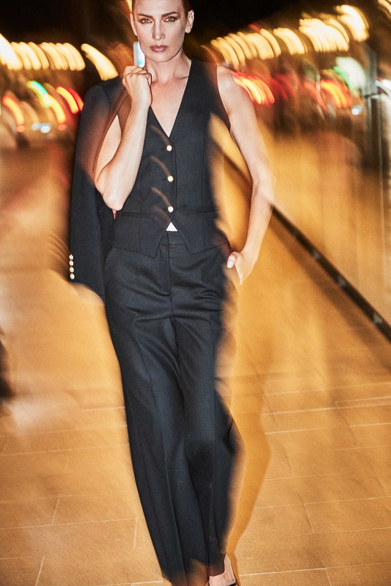 BLAZER NEGRO DE CREPE MAUREEN - THE EXTREME COLLECTION