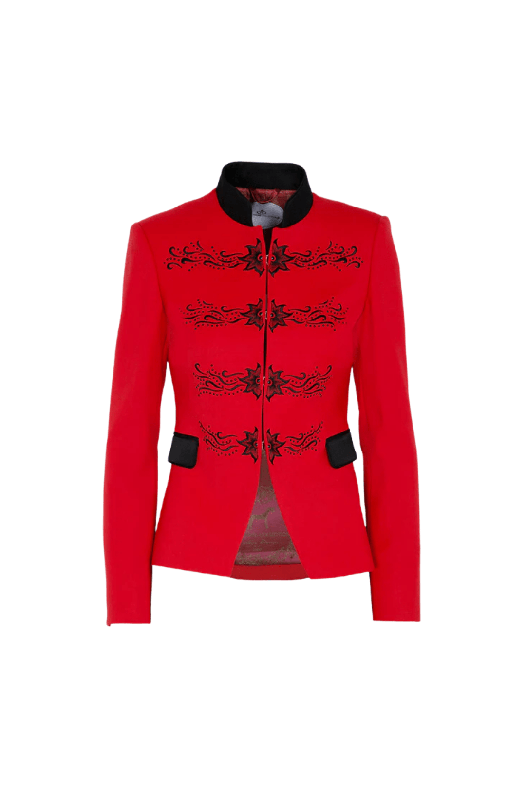 BLAZER CARMIN BORDADO NEGRO FIORELLA-THE EXTREME COLLECTION