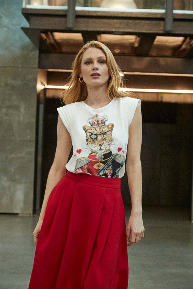 CAMISETA LEOPARDO MARISCAL BLANCO - THE EXTREME COLLECTION