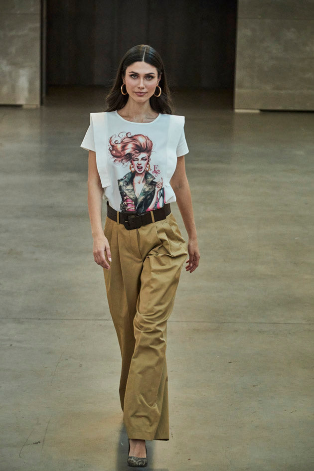CAMISETA ESTAMPADA BLANCA STILETTO - THE EXTREME COLLECTION
